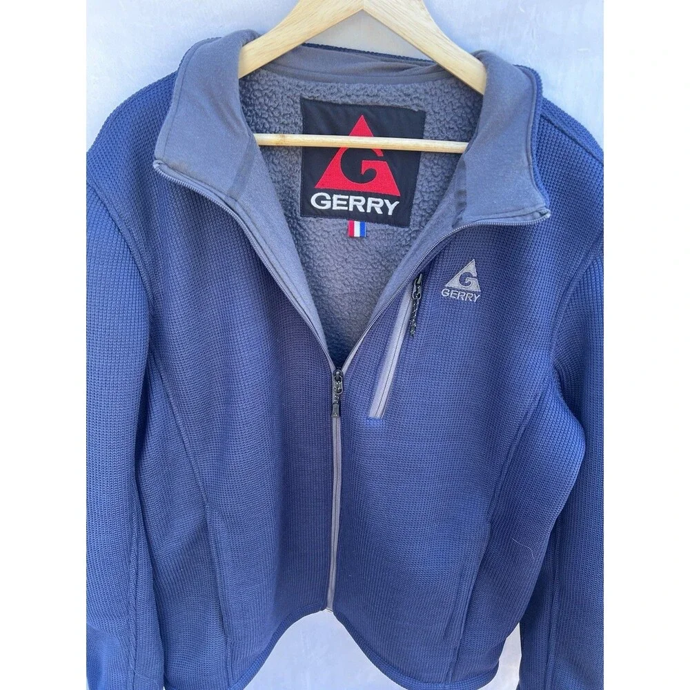 Gerry Basecamp Fleece Sherpa Lined Rib Knit Waffle Heavy Jacket Mens XL 1047676